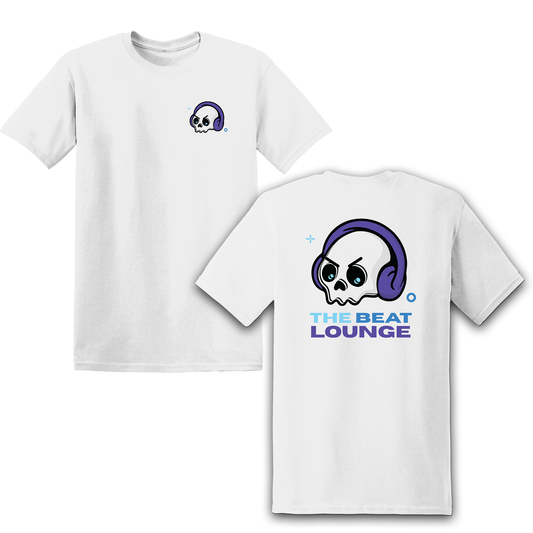 The Beat Lounge White T-Shirt Color Logo